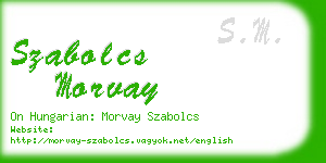 szabolcs morvay business card